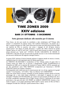 TIME ZONES 2009 XXIV edizione BARI 31 OTTOBRE