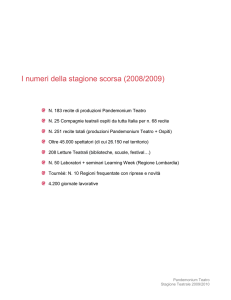 I numeri della stagione scorsa (2008/2009)