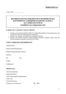 Richiesta di uso terapeutico di medicinale sottoposto a