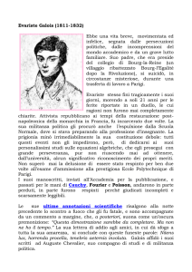 Evariste Galois - Dipartimento di Matematica