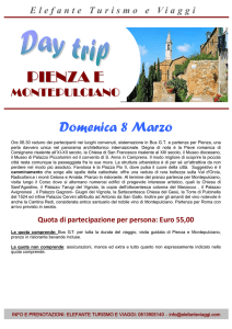 Pienza e Montepulciano - CRAL INPS ROMA PROVINCIALE
