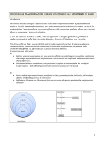 STUDIO DELLE TRASFORMAZIONI con GLI STRUMENTI DI CABRI