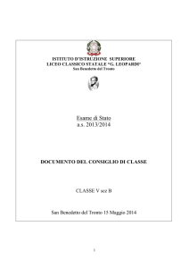 Documento del 15 Maggio - Classe V°B
