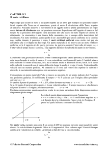 Il moto rettilineo