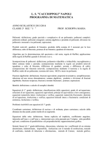 Matematica 2I - Liceo Caccioppoli