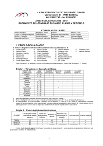 sez. G - Liceo Scientifico Statale Orazio Grassi