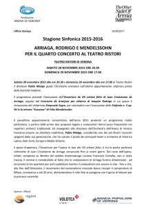 Ufficio Stampa 25/11/2015 Stagione Sinfonica 2015