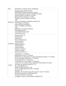 Title Krummhorn, Cromorne, Storto, Tournebout? Performers