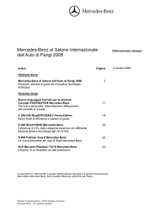 Mercedes-Benz al Salone dell`Auto di Parigi 2008