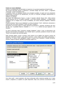 Creare un nuovo database Access è un programma che permette la