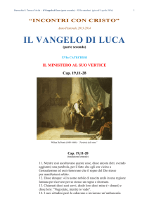 Parrocchia S. Teresa d`Avila – Il Vangelo di Luca (parte seconda
