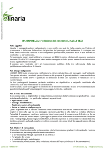 BANDO DELLA 1° edizione del concorso LINARIA TESI Art.1