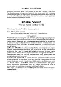 RIFIUTI IN COMUNE - Provincia di Forlì