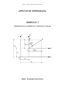 Modulo 2 Problemi sulle coordinate cartesiane e polari