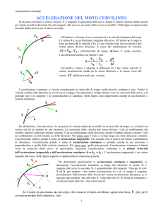 Accelerazione di un corpo che si muove lunga una