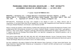 programma corso biologia molecolare --- prof