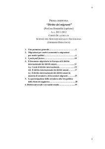 Prima Dispensa 11-12 - Dipartimento di Scienze Politiche e