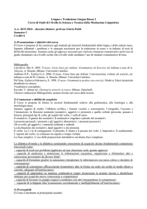 doc - 40 KB - Facolta di Lettere Filosofia Lingue e Beni Culturali