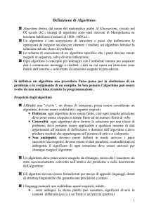 Introduzione: Le proprietà di complessità e correttezza degli algoritmi