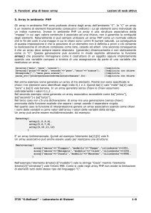 5. Array in ambiente PHP