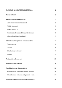 Elementi di sicurezza elettrica