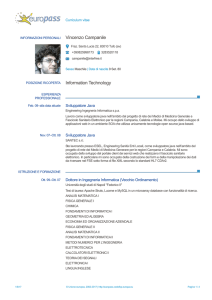Vincenzo Campanile Europass CV, ESP