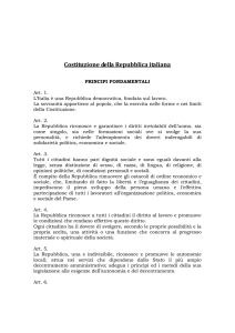 Costituzione della Repubblica italiana nel seguente
