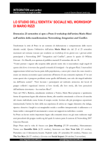 Comunicato sul workshop di Mario Rizzi a Prato