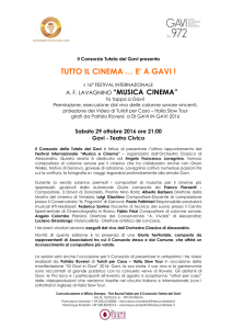 Il Consorzio Tutela del Gavi presenta TUTTO IL CINEMA … E` A