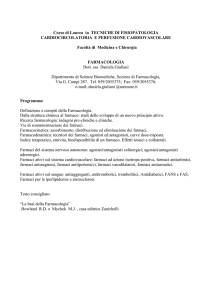 Programma Farmacologia - Università di Modena e Reggio Emilia