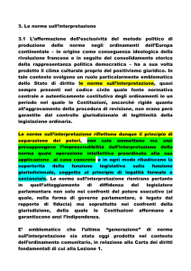 Le norme sull`interpretazione