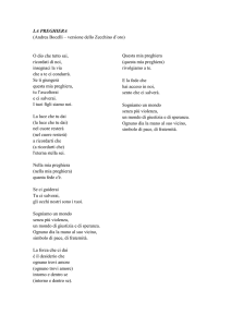 LA PREGHIERA (Andrea Bocelli – versione dello Zecchino d`oro) O