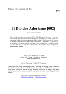 Il Dio che Adoriamo [002] - CCG Italian Homepage