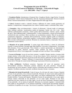 programma - Facoltà di Medicina e Chirurgia - Foggia