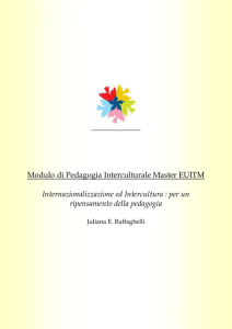 Modulo di Pedagogia Interculturale Master EUITM