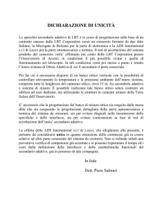 dichiarazione di unicità - Osservatorio di Arcetri