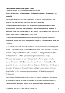 Il ruolo del sociologo nella costruzione della