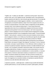 Introspezione soggettiva e oggettiva