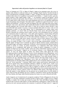 Il pensiero hegeliano