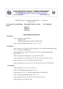 matematica - Liceo Mascheroni