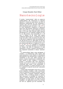 nanotecnologia - Dipartimento di Scienza dei Materiali