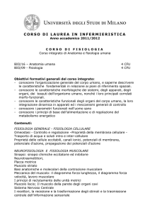 Fisiologia - 1° anno Infermieristica (versione in doc)