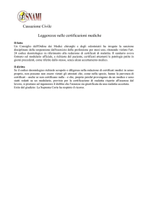 Cassazione Civile Leggerezze nelle certificazioni