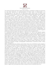 Tra spettacoli prodotti dal Teatro Stabile della Sardegna e ospitalità