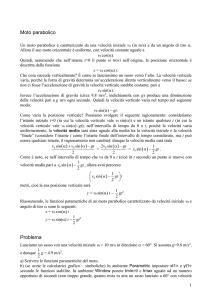 Moto parabolico - Matematica. it