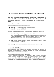 LA DISTRIBUZIONE DEI FARMACI IN ITALIA