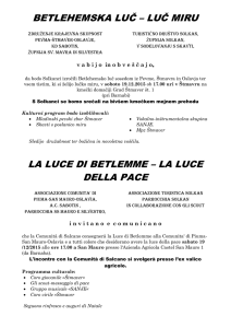 BETLEHEMSKA LUČ – LUČ MIRU ZDRUŽENJE KRAJEVNA