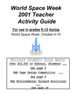 Italy` World Space Week 2001 Guide