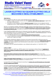 corso per operatori eseguono lavori su q.e.