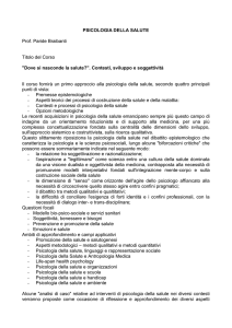 psicologia della salute - Università degli studi di Bergamo